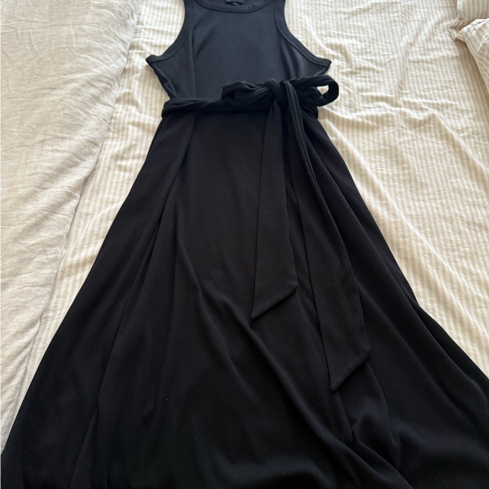 Who What Wear Black Midi Dress